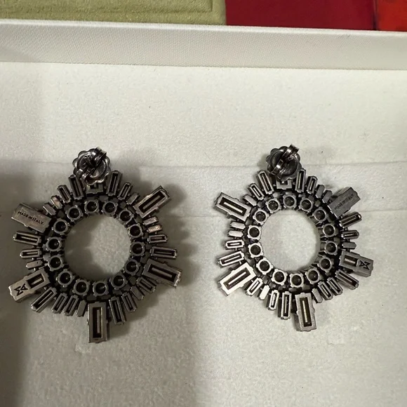 Authentic Amina Muaddi mini begum earrings black diamond - Picture 4 of 10